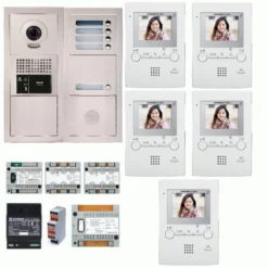 GTBV5E Pack Vidéo 5 BP Avec 5 Moniteurs Programmés AIPHONE