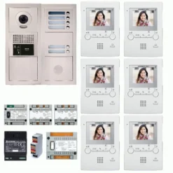 GTBV6E Pack Vidéo 6 BP Avec 6 Moniteurs Programmés AIPHONE