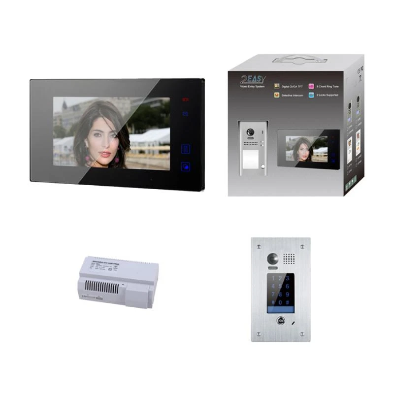 KIT VIDEO AO 7 POUCES AVEC MÉMOIRE + CAMERA ENCASTREE AVEC DIGICODE 1 KIT VIDEO AO 7 POUCES AVEC MÉMOIRE + CAMERA ENCASTREE AVEC DIGICODE