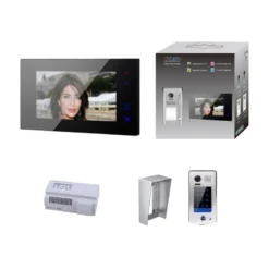 KIT VIDEO AO 7 POUCES AVEC MÉMOIRE + CAMERA SAILLIE AVEC DIGICODE