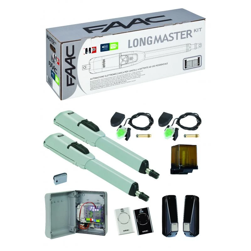 KIT LONGMASTER SG Motorisation Portail Battant FAAC 24V 1 KIT LONGMASTER SG Motorisation Portail Battant FAAC 24V