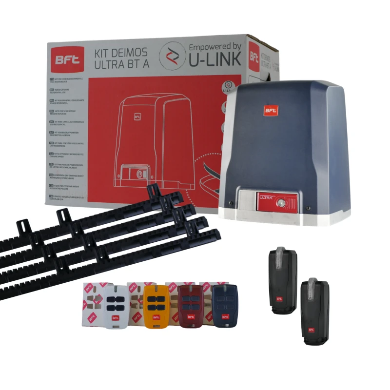 OFFRE PRO - KIT DEIMOS ULTRA BT A400 Motorisation Pour Portails Coulissants 24V BFT Avec Crémaillère